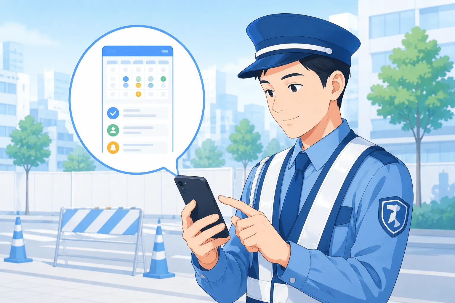 スマホでスタッフ利用のイメージ